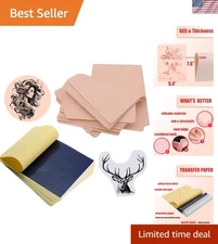Professional 30PCS Tattoo Practice Kit with 10 Fake Skins & 20 Transfer Sheets