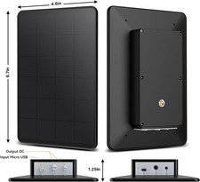 Trail Camera Solar Panel, 3W 6V Output with 5000mAh Rechargeable Battery, Weathe