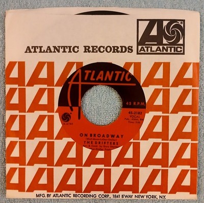 1963 The Drifters - On Broadway - Atlantic 45-2182 Styrene Soul 45 rpm 7'' EX