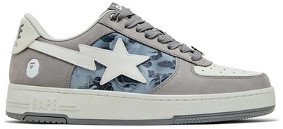 Size 10 A Bathing Ape Bape Sta #2 Gray Roses 1K80191302-GRY