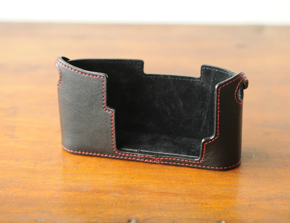 Zhou Black Leather Half Case with Red Stitching for Nikon F SLR Camera - Image 4 of 4