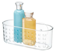 iDesign Shower Suction Basket in Clear