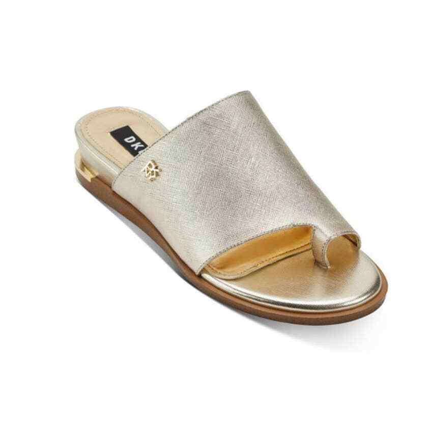 dkny gold sandals