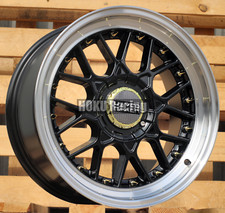 4X 17" 5X120 HAXER HX025 RS Style Deep Dish SCHWARZ Felgen für BMW E36 E46 E90