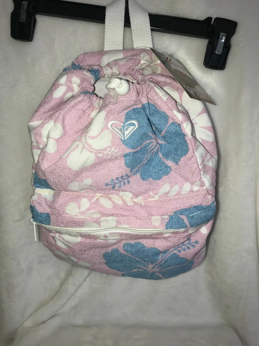 New VTG Quiksilver Roxy Girl Youth Hawaiian Flower Backpack READ