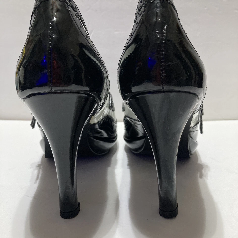 Ellie Negro Blanco 4" 1920s Criada Halloween Disfraz Bomba Tacones Zapatos 414-FLAPPER Foto 4 de 4