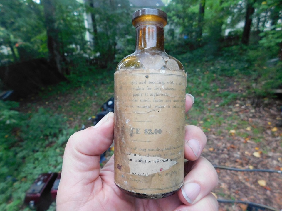 Sorbol Quadruple Goiter Liniment Bottle MechanicsburgOhio Antique ...