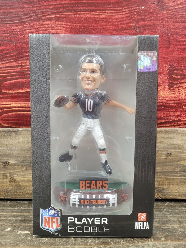 Forever Collectibles NFL PLAYER Bobble Chicago Bears Mitch Trubisky (New Dmg)
