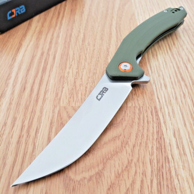 CJRB Gobi Linerlock Folding Knife 3.5'' D2 Tool Steel Blade Green G10 Handle