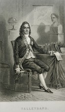 CHARLES MAURICE TALLEYRAND (17541-1838) PARIS PORTRAIT ENGRAVING 19th century