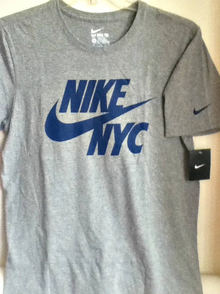Grey and blue nike shirt sale