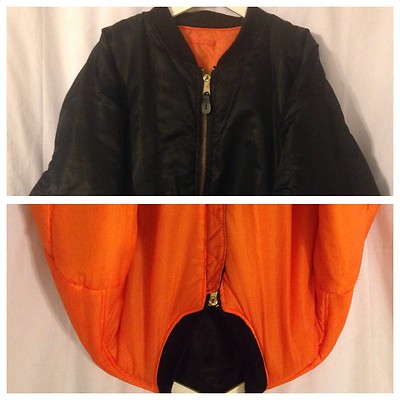 Big Counter Strike Black Satin/Orange Reversible Hunting/Work Zip Jacket 3XL