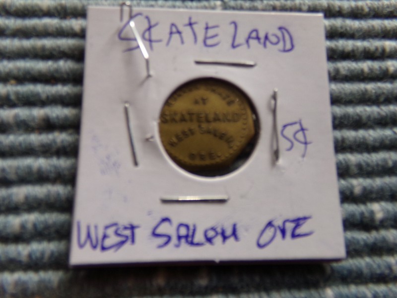 OLD TOKEN SKATELAND, WEST SALEM, OREGON GF 5 CENTS IN TRADE