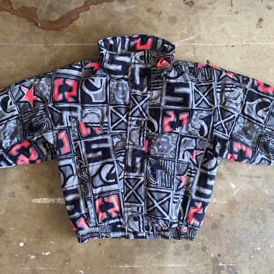 【希少品】80s 90s QUIKSILVER スキー　スノーボードウェア 1980s VINTAGE 80s QUIKSILVER BRAND SKI / SNOWBOARD JACKET MEN SZ S