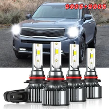 4pc LED Headlight Hi/Lo Bulbs 6500K For 2020 2021 2022 Kia Telluride 4-Door 3.8L