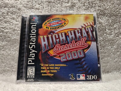 High Heat Baseball 2000 - (PS1, 1999) CIB w/ Reg Card VGC Black Label FREE SHIP!