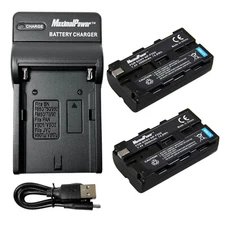 Refuelergy 2x Batteries Plus Charger for SONY NP-F550 LED Photo Video Lights