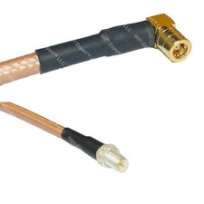 RG400 SMB FEMALE ANGLE to RP-SMA FEMALE RF Cable FAST-SHIP LOT
