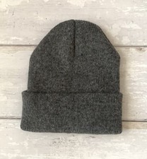 Zara Kids Gray Knit Beanie Unisex Boys Girls Winter Hat Fits Kids 1-8 Years NEW