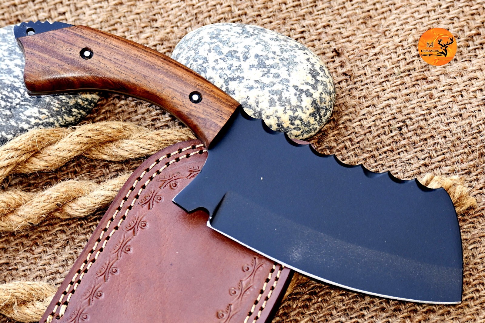 CUSTOM HANDMADE CARBON STEEL CLEAVER MEAT CHOPPER BUTCHER KNIFE CHEF KNIFE 2785