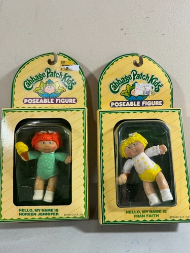 Vintage 1984 Cabbage Patch Kids Poseable Figure Lot of 2 Fran Faith & Noreen Jen