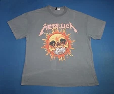 Metallica Shirt Thrash Metal Band Gray Men's Tee 2XL