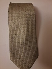 Zylos Tie Yellow Gold Solid 100 Silk Made in USA George Machado 3.5" NEW
