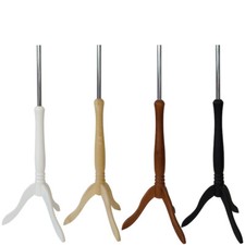 LUCCESI Schneiderpuppe Zubehör Standfuss Metall-/Holz-Dreibein mit Halsabschluss