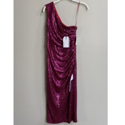 dress the population martine Dress the Population Martine Sequin One-Shoulder Dress in Fuchsia Multi at Nordstrom, Size Small