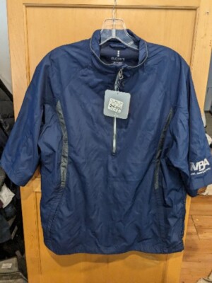 New Elevate Sport Medium  1/2 Zip Windshirt Blue NWT Logo Windbreaker Jacket