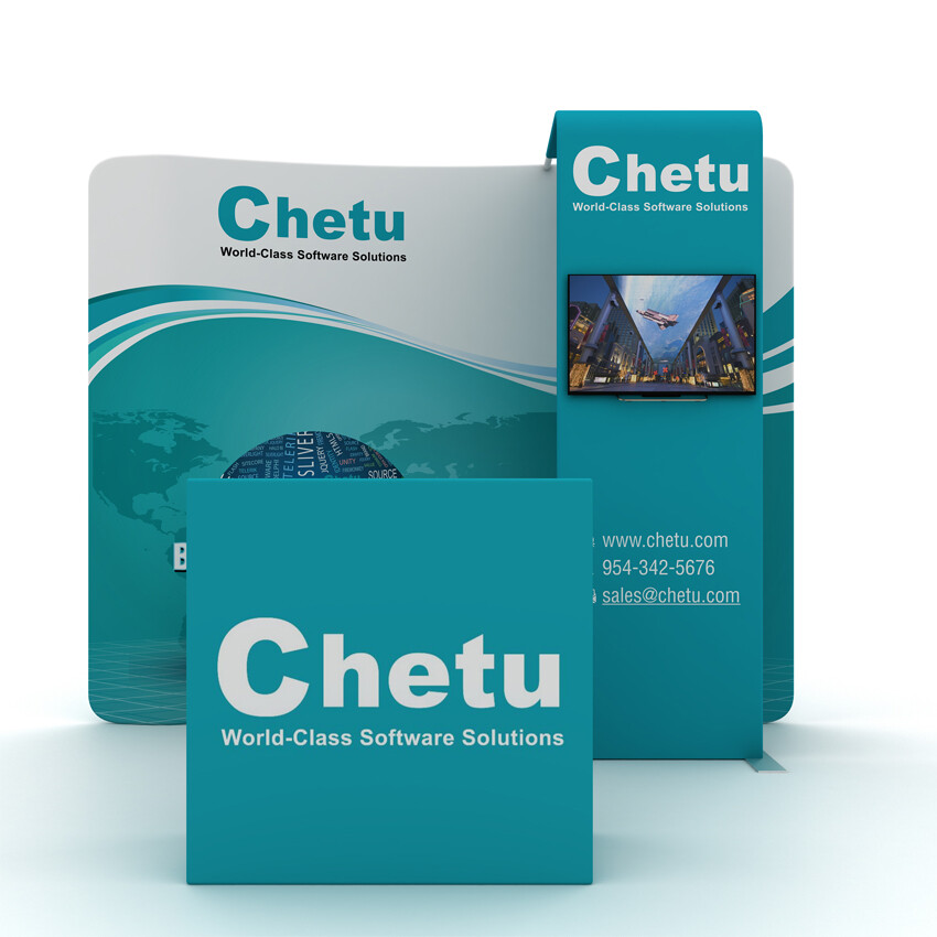 10 Ft Custom Trade Show Displays Booth Kit Backdrop Exhibit 