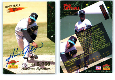 Ivan Arteaga Autograph, Florida Marlins, Signature Rookies #3 (1995)