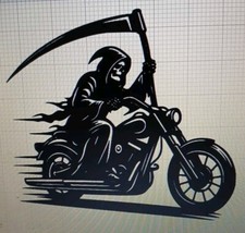 Grim Reaper Motorcycle Decal