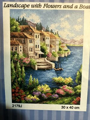 Printed needlepoint Tapestry Gobelin 30x40 cm Landscape Orchidea