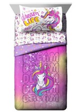 JoJo Siwa "Dream Unicorn" Kids Reversible Bed Set - AB084ZXQKJR5