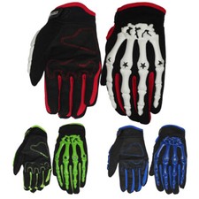 Biker Skeleton Bone Gloves Racing Cycling Motorcycle Mechanics Skull Gloves US