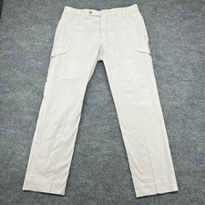 GTA Pants Men's 34x30 Slim Fit Solid Cotton Flat Front Chinos