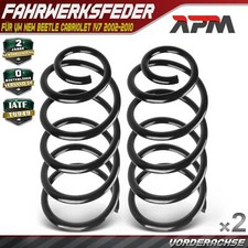 2x Federn Fahrwerksfeder Vorne für VW New Beetle Cabriolet 1Y7 02-10 1J0411105G