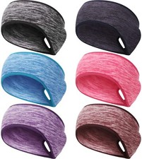 Winter Fleece Ear Warmer Headband Ponytail Headband Earband Running Ski Headband