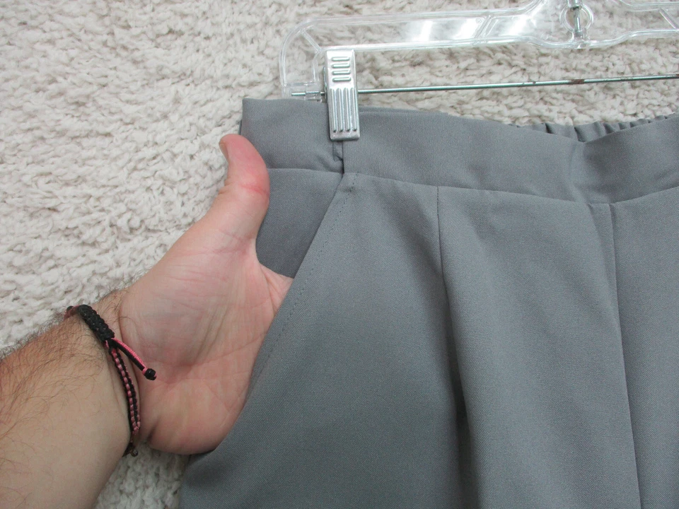 VINTAGE Haband Pants 14 Womens Regular Size Gray Dress Pull On Pockets Stretch - Imagem 4 de 4
