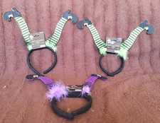 Happy Halloween Witches Legs Headband Set of Three