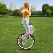 24 in Exercise Bicycle Unicycle Adjustable Height Seat Fitness Bike Cycling