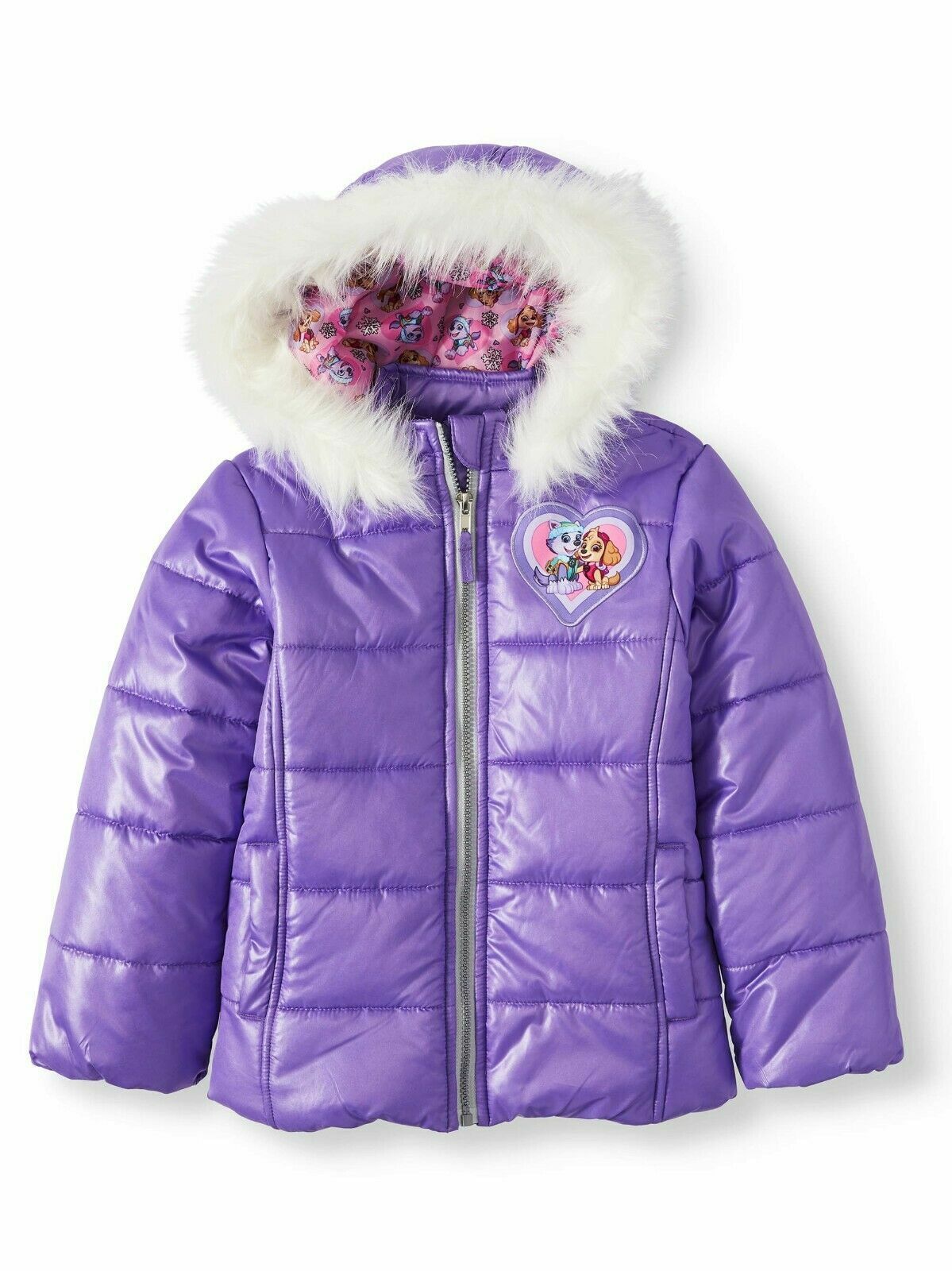 Dreamwave Nickelodeon Paw Patrol Big/Toddler Girls Skye and Everest Winter Coat Puffer Jacket 