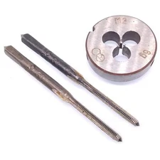 HSS M2 x 0.4mm Taper & Plug Tap & M2 x 0.4mm Die Metric Thread Right Hand