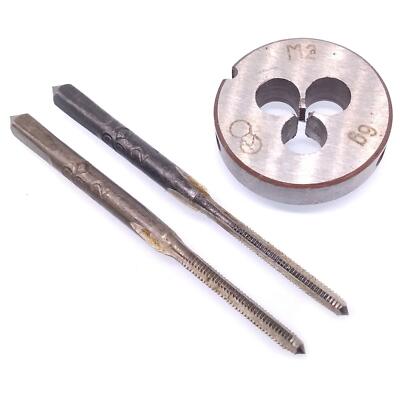 HSS M2 x 0.4mm Taper & Plug Tap & M2 x 0.4mm Die Metric Thread Right Hand