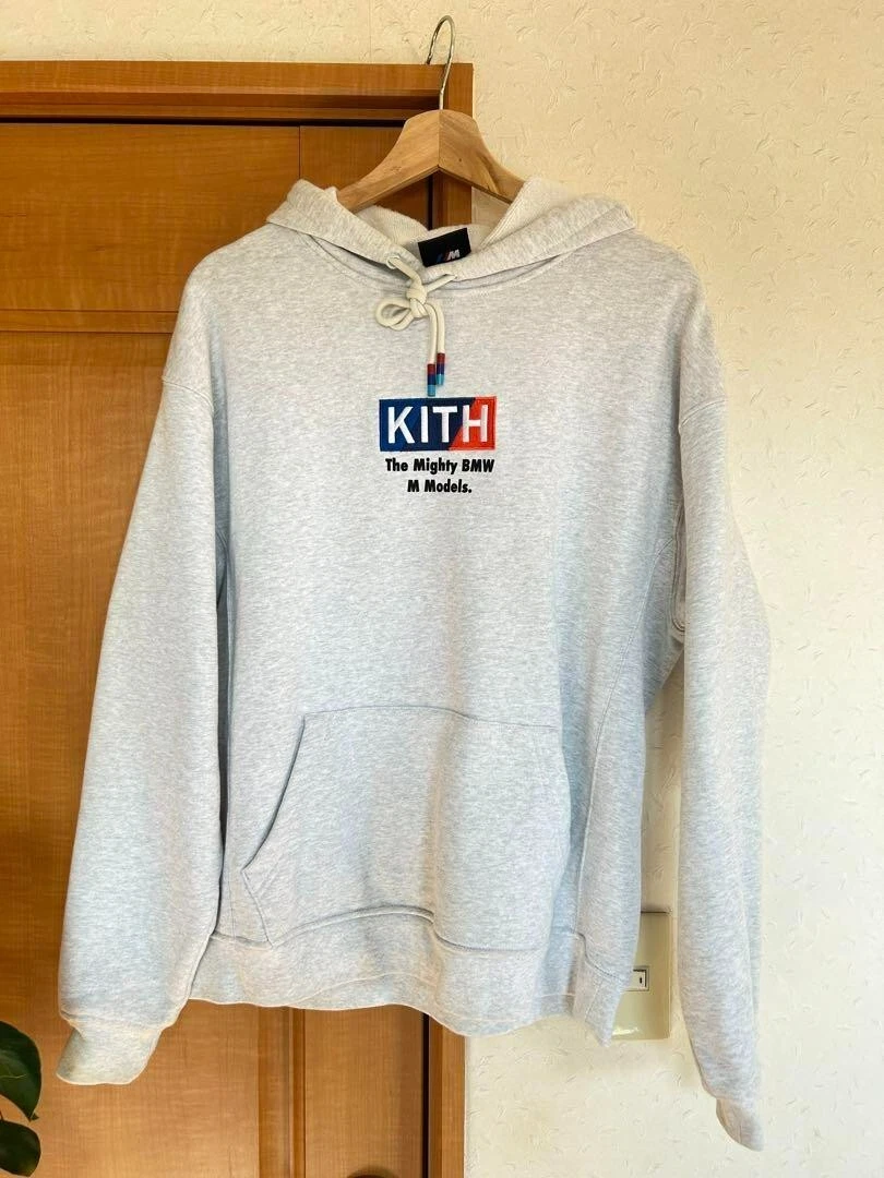 USED KITH x BMW M Sport Logo Hoodie Cotton Grey Men s Size M