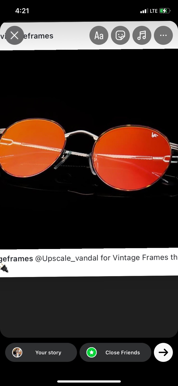 Vintage Frames Sunglasses (Upscale Vandal Collab) - image 3