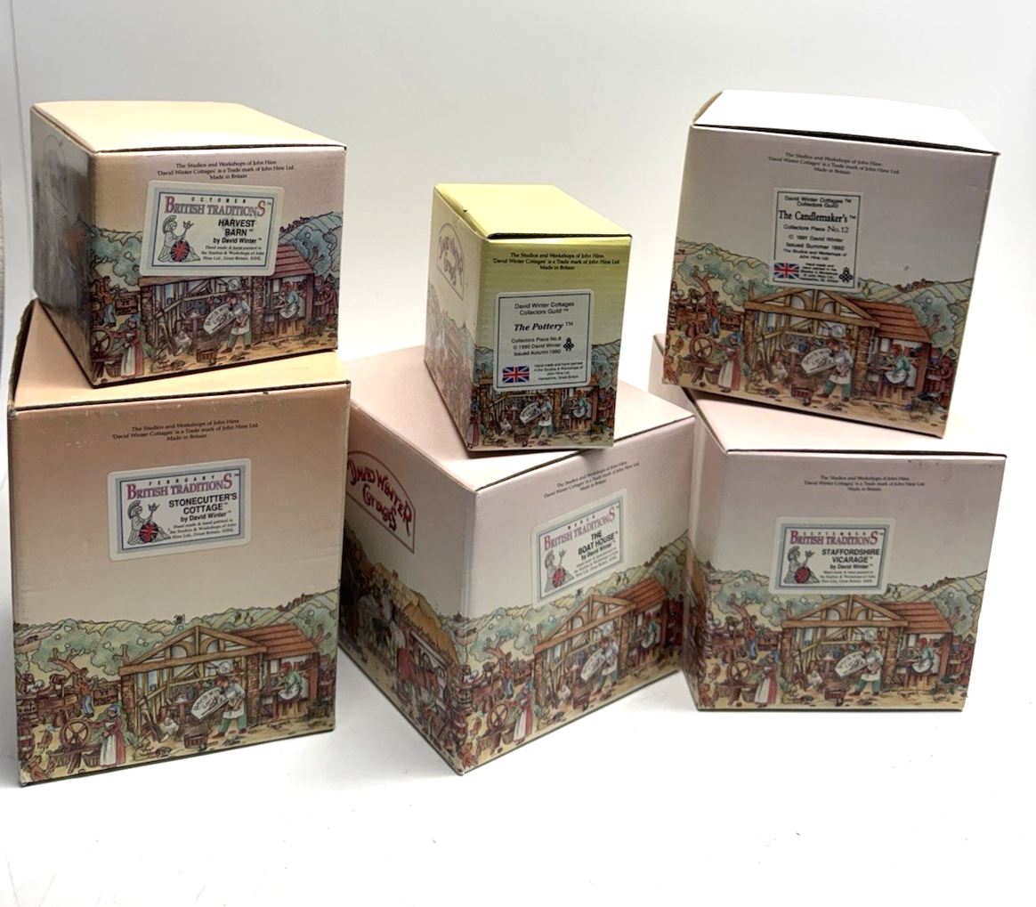 LOT OF (6) DAVID WINTER COTTAGES -STONECUTTER'S COTTAGE, BOAT HOUSE, STAFFORDSHI