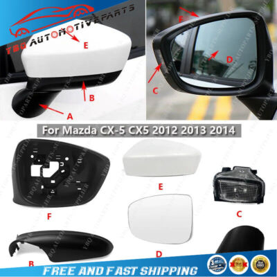 Side Mirror Cover Turn Signal Lamp Frame Lens For Mazda CX-5 CX5