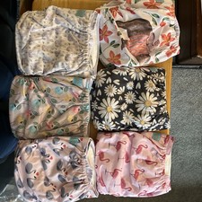 Alva Baby Cloth Diapers Brand New Unused Lot of 6 Baby Diapers  12 Inserts